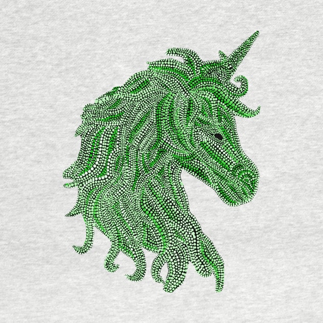 Mythical Unicorn - Green by Amy Diener